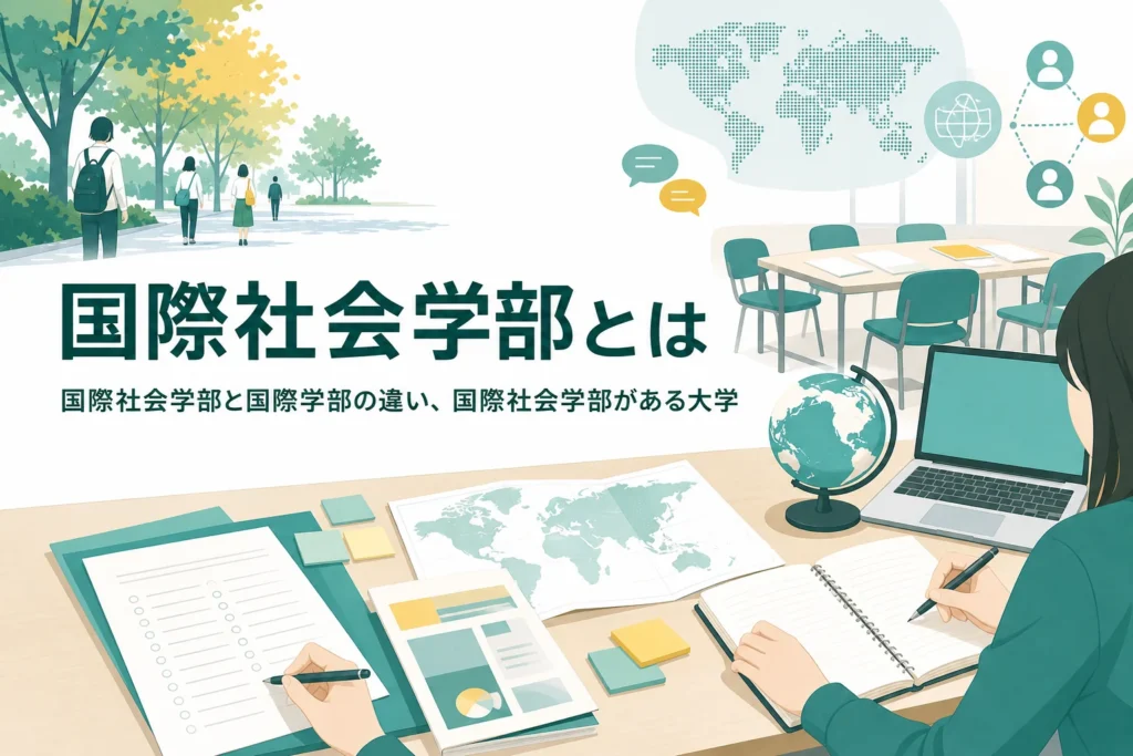 国際社会学部で学ぶことと、国際学部との違い、国際社会学部がある大学を紹介する記事のアイキャッチ